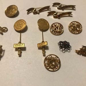 13 Vintage Avon Award Pins